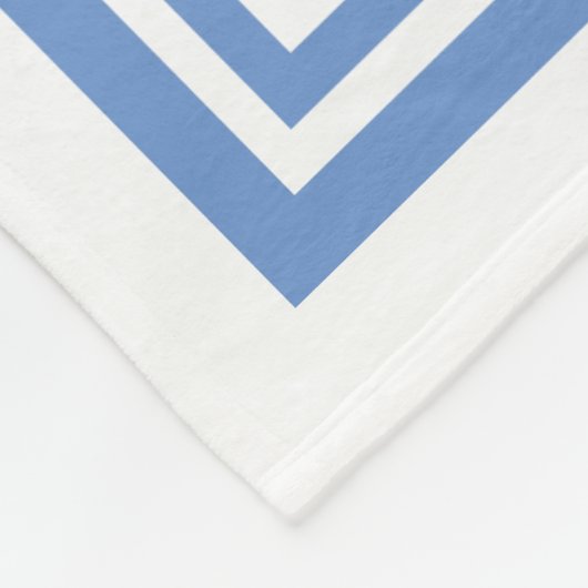 Monogramm Blau und Weiß mit drei Buchstaben Fleecedecke (Ecke)