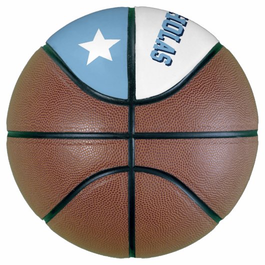 Monogramm Blau/Weiß Basketball (Rechts)
