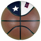 Monogramm Blau, weiß und rot Basketball (Rechts)