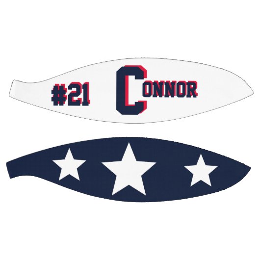 Monogramm Blau, weiß und rot Basketball (Panele)