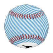 Monogramm Blau-weiße Quadrate Hintergrund Baseball (Rückseite)