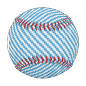 Monogramm Blau-weiße Quadrate Hintergrund Baseball (Vorderseite)