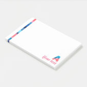 Monogramm blaue Korallen Buchstabe A Notizen (angewinkelt)