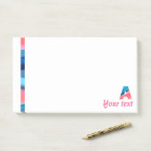 Monogramm blaue Korallen Buchstabe A Notizen (Auf Schreibtisch)