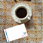 Monogramm blaue Korallenbriefe D Postit-Noten Post-it Klebezettel