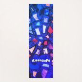 Monogramm blaue Marine abstrakt farbenfroh, fett Yogamatte (Vorderseite)