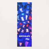 Monogramm blaue Marine abstrakt farbenfroh, fett Yogamatte (Rückseite)