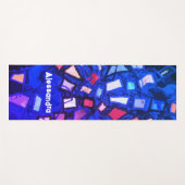 Monogramm blaue Marine abstrakt farbenfroh, fett Yogamatte (Vorderseite (Horizontal))