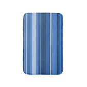 Monogramm blaue Streifen Badematte (Vorderseite Vertikal)