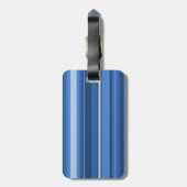 Monogramm blaue Streifen Gepäckanhänger (Rückseite vertikal)