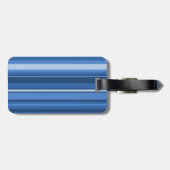 Monogramm blaue Streifen Gepäckanhänger (Rückseite horizontal)