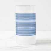 Monogramm blaue Streifen Mattglas Bierglas (Mittel)