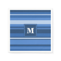 Monogramm blaue Streifen