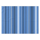 Monogramm blaue Streifen Tischdecke (Vorderseite (Horizontal))