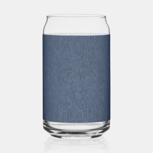 Monogramm | Blauer Denim, roter weißer Circle Fram Dosenglas (Rückseite)