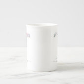 Monogramm Blauer Rosa Farbton Blumenbuchstabe T Porzellantasse (Vorderseite)