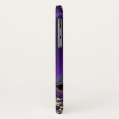 Monogramm-blaues lila Fraktal-keltischer Case-Mate iPhone Hülle (Hinten/Links)