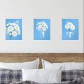 Monogramm blaues Set der weißen Daisy-Blume 3 (Schlafzimmer)