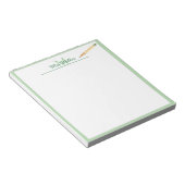 Monogramm Bleistift Personalisierter Lehrer Notizb Notizblock (angewinkelt)
