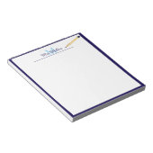 Monogramm Bleistift Personalisierter Lehrer Notizb Notizblock (angewinkelt)