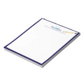 Monogramm Bleistift Personalisierter Lehrer Notizb Notizblock (Rotiert)