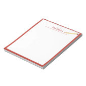 Monogramm Bleistift Personalisierter Lehrer Notizb Notizblock (Rotiert)