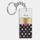 Monogramm-Blende-Schlüsselanhänger Schlüsselanhänger (Vorderseite links)