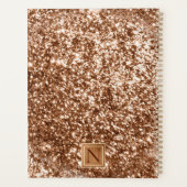 Monogramm-Blindname für Kupfer-Glitzer Planer (Rückseite)