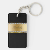 Monogramm Bling Schlüsselanhänger (Rückseite)