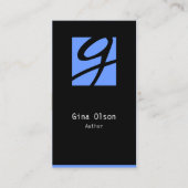 Monogramm-Block für die Author-Visitenkarte Visitenkarte (Vorderseite)