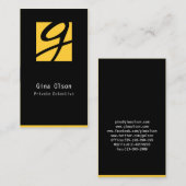 Monogramm-Block für die private Visitenkarte (Vorne/Hinten)