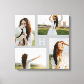 Monogramm Blöcke Bearbeitbare Foto-Leinwand Leinwanddruck (Vorderseite)