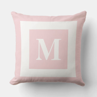 Monogramm Blockkissen mit Border Kissen