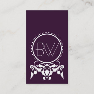 Monogramm blühen [lila] Geschäfts-Karten Visitenkarte