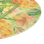 Monogramm Blume Ananas Schneidebrett (Ecke)