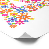 Monogramm-Blume Blumenbrief A Poster (Ecke)