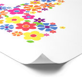 Monogramm-Blume Blumenbrief P Poster (Ecke)