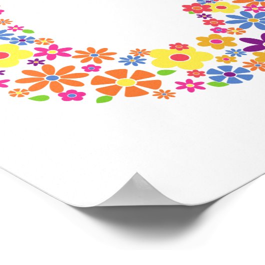 Monogramm-Blume Blumenschreiben C Poster (Ecke)