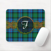 Monogramm-Blume der schottischen Tartane Mousepad (Mit Mouse)