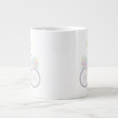 Monogramm Blume Fahrrad Niedlich Pastel Jumbo Tass Jumbo-Tasse (Vorderseite)