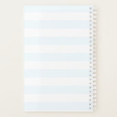 Monogramm Blume Fahrrad Niedliche Pastelltafel Planer (Rückseite)