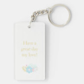 Monogramm Blume Fahrrad zum Schlüsselanhänger am G (Rückseite)