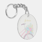 Monogramm Blume Fahrrad zum Schlüsselanhänger am G (Vorderseite links)