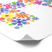 Monogramm-Blume Floral Letter R Poster (Ecke)