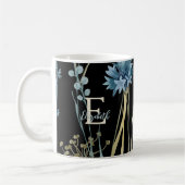 Monogramm-Blume für Muttertag Kaffeetasse (Links)