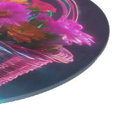 Monogramm Blume mit hellen Farben in einem Korb | Schneidebrett (Ecke)