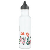 Monogramm-Blume Personalisiert Edelstahlflasche (Rechts)