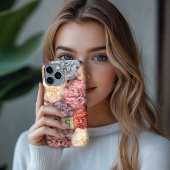 Monogramm Blume rosa iPhone Gehäuse Case-Mate iPhone Hülle