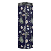 Monogramm Blume und Fern Blätter florale botanisch Thermosbecher (Rückseite)