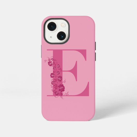 Monogramm-Blumen-Letter-E-iPhone-Hülle iPhone Hülle (Rückseite)